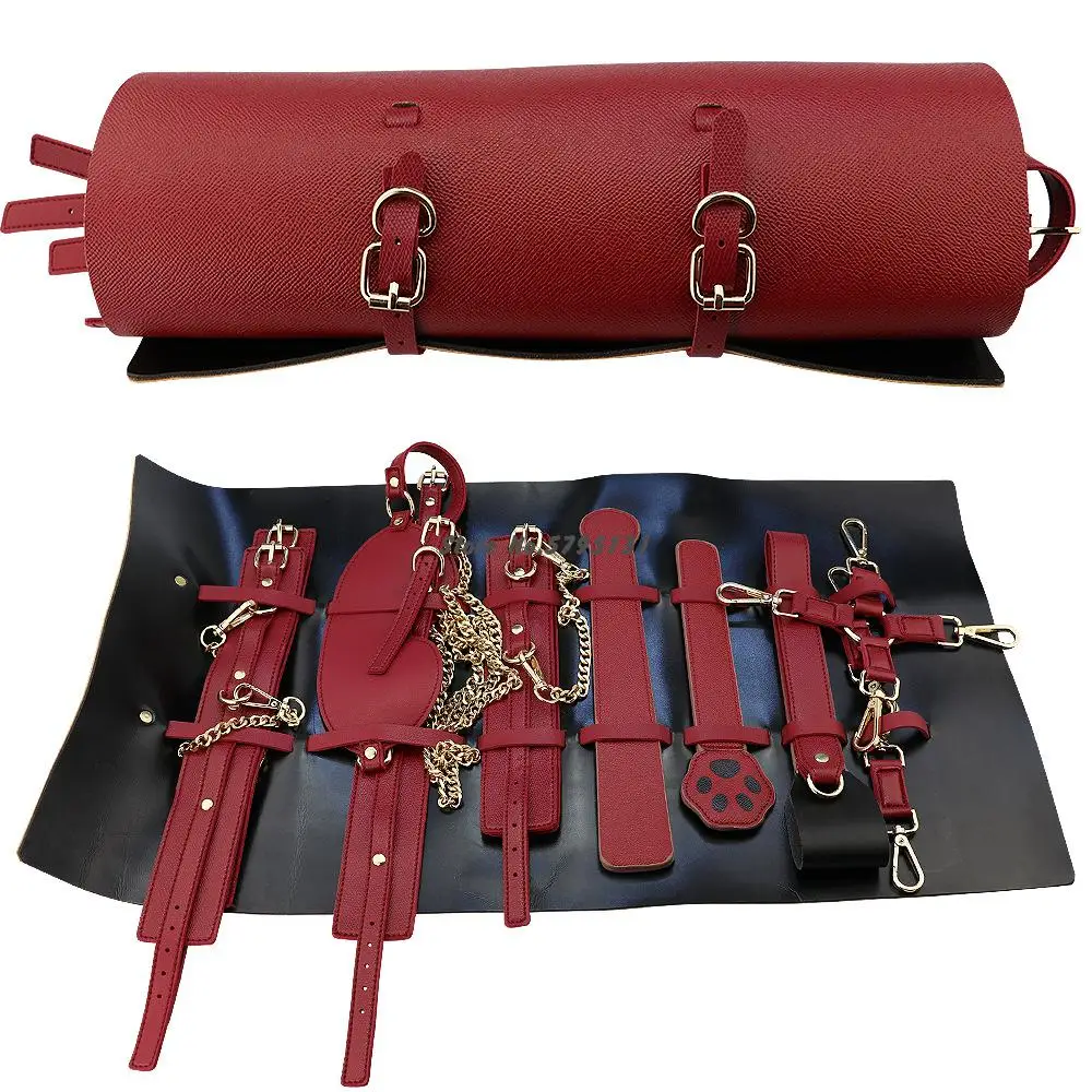 Набор для БДСМ бондажа 10 шт. наручники ошейники маска глаз Вибрирующая