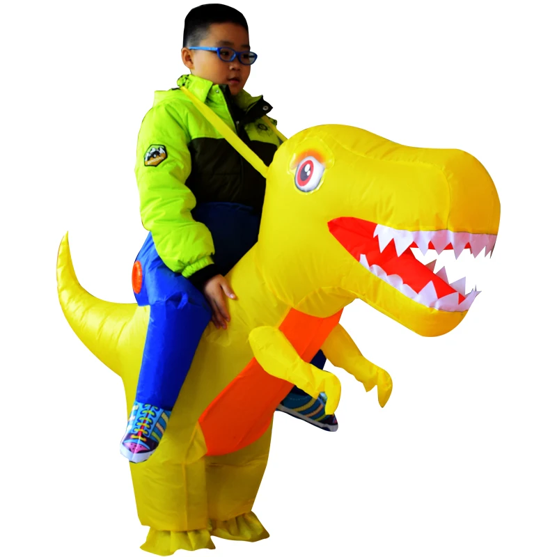 

Kids Halloween Dinosaur Inflatable Costume Adult Girl Boy Fancy Ride On Dino Clothes Carnival Dinosaur Cosplay Party Costumes