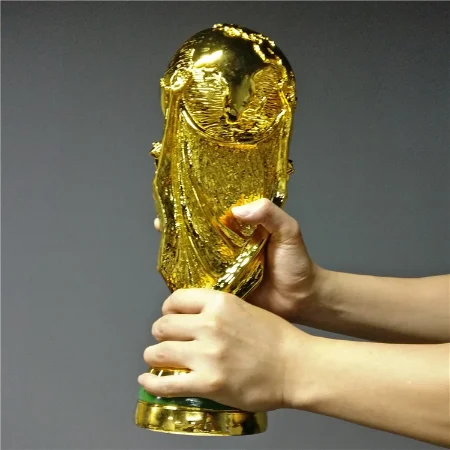 

World Cup Football 36cm trophy Europe Golden Color Resin Football cup Champion Award souvenirs birthday Christmas Gift