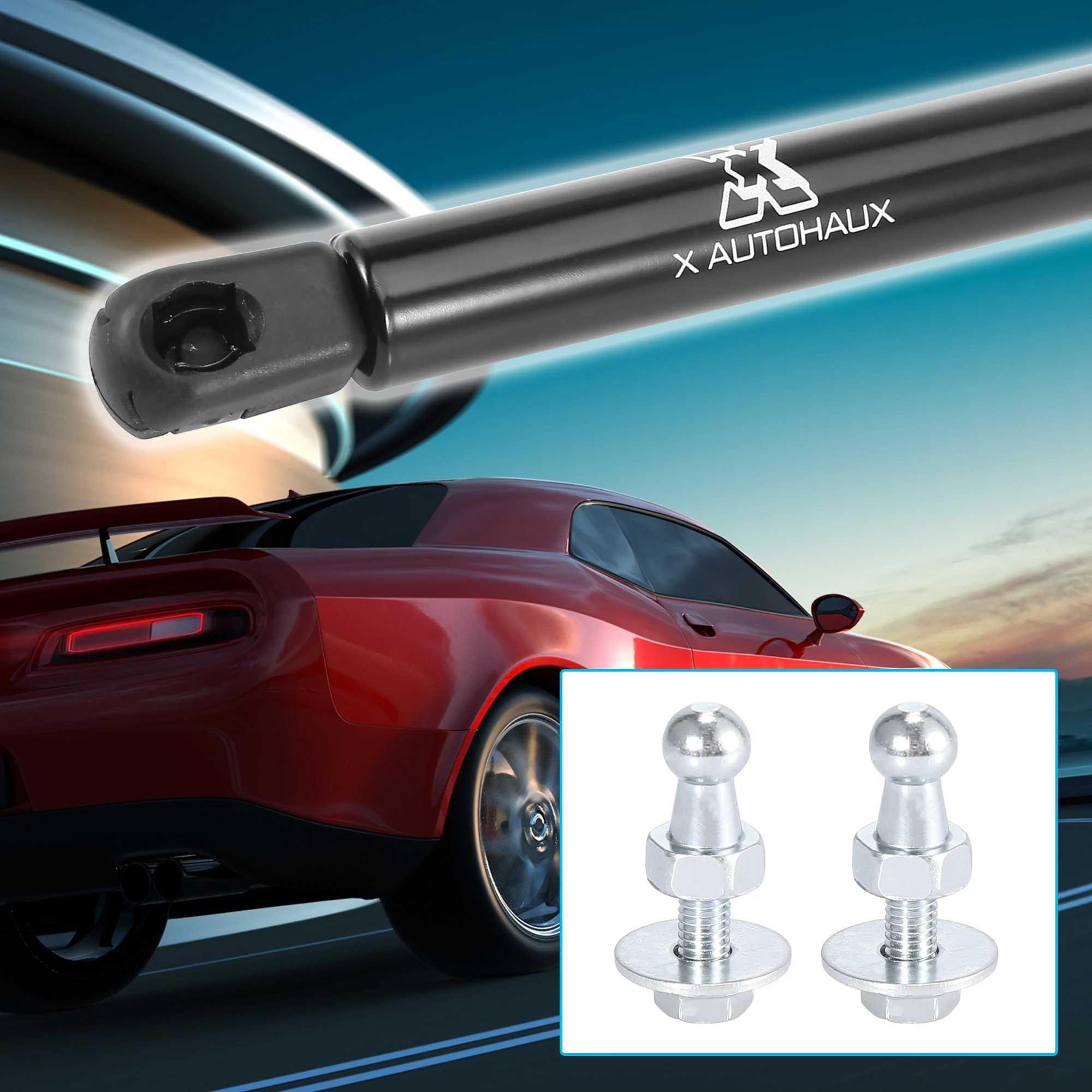 X Autohaux 2pcs 10mm M6 M8 Universal Boot Bonnet Lift Support Gas Strut End Fitting Ball Pin Joint Valve Spring Holders Accessor |