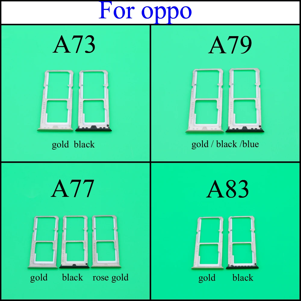 Адаптер лотка для карт OPPO A73 A77 A79 A83 Micro Dual SIM SD TF|Адаптеры карт| |