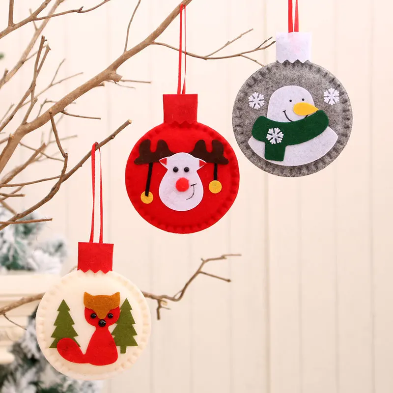 

Felt Christmas Ornament Faces, Reindeer, Santa Claus, Gingerbread Man, Snowman
