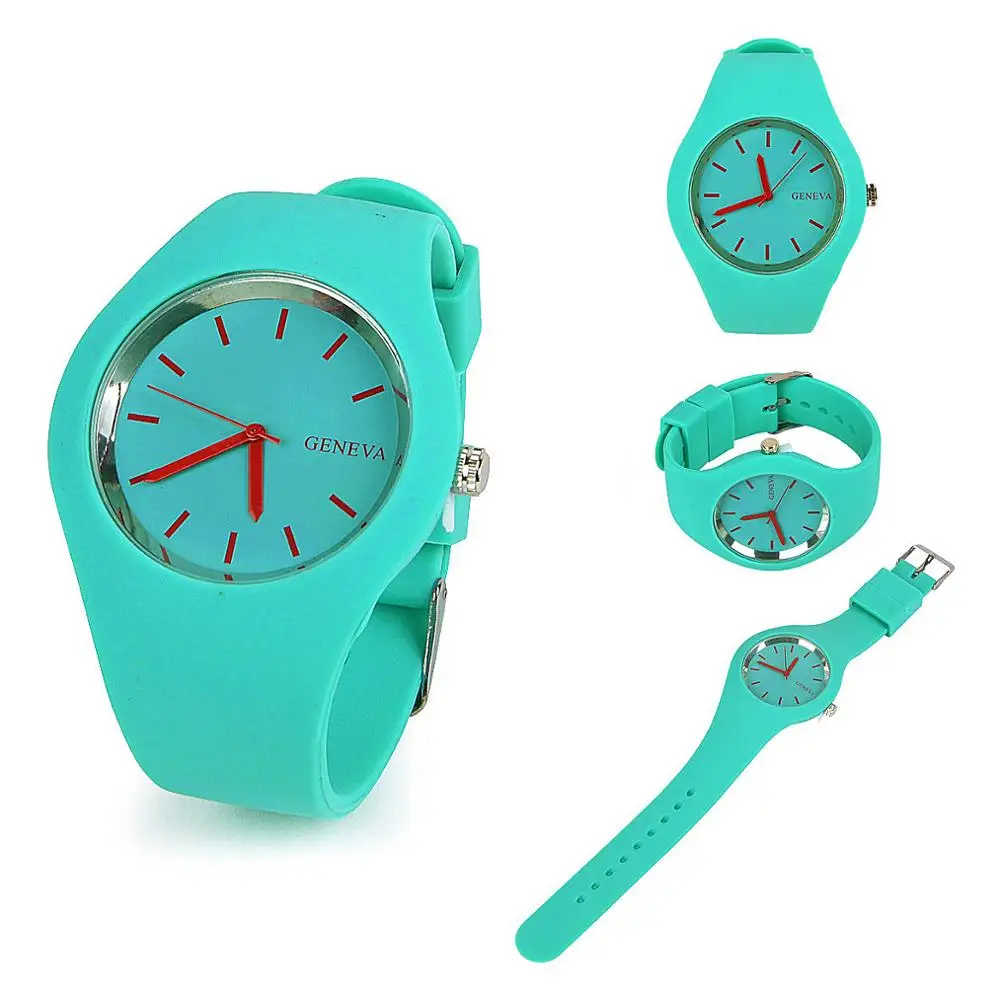 Часы наручные женские кварцевые с силиконовым ремешком модные простые Роскошные