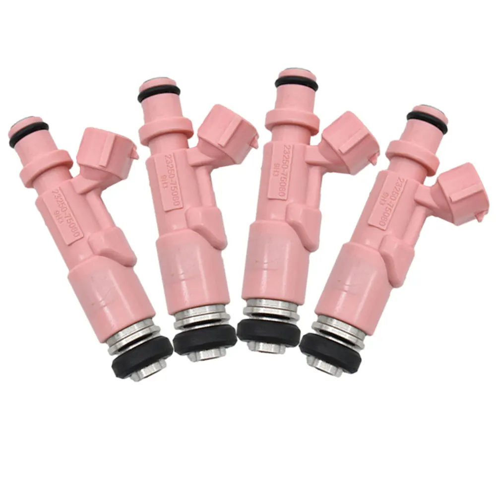 

4PCS Brand New Pink Fuel Injectors 23209-79135 23250-75080 23250-79135 2325079135 Fit for Toyota 4 Runner for Tacoma 2.7 2.4 L4