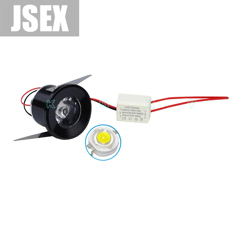 

1W 3W Led cabinet mini spot light 110V 220v downlight 12v dc jewelry show Include Led Driver 4000K Ceiling light lamp