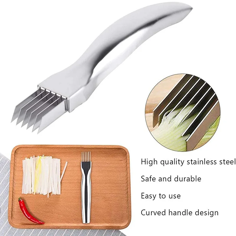 Измельченный серебристый лук из нержавеющей стали | Дом и сад