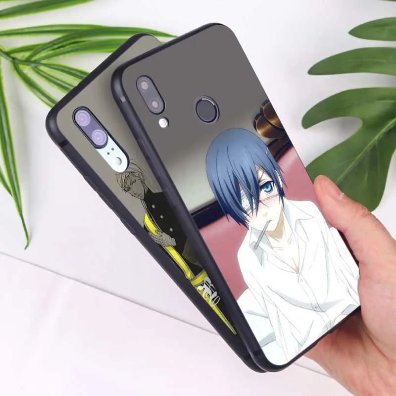 For xiaomi redmi note 7 7a k20 pro 5 6 4x Soft silicone Cover Phone Case Black Butler |