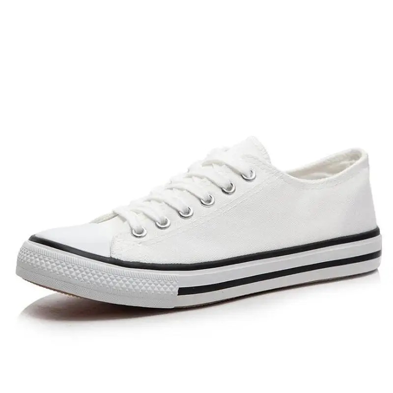 Женские холщовые кроссовки Вулканизированная подошва низкие на шнуровке