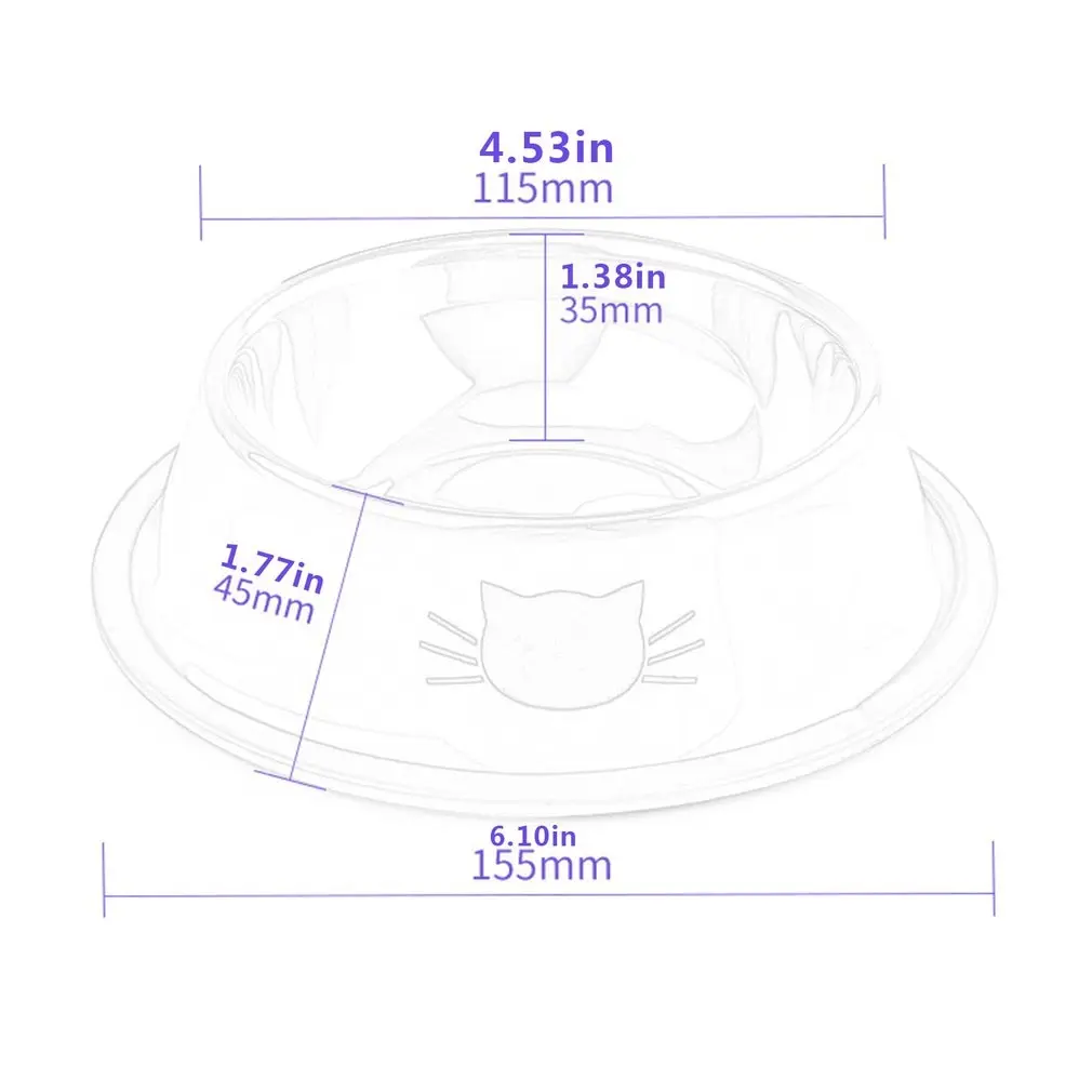 

2 Pcs/set Cat Bowls Set Non-slip Stainless Steel Cat Bowl Cat Water Bowl Cat Bowl Raised Bowls And Drinking For Pet