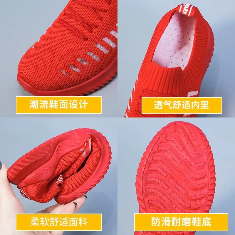 

Women Sneakers Slip On Mesh Light Breathable Shoes Woman Walking Platform Comfortable Casual Fashion Female Lace Up Non Slip New