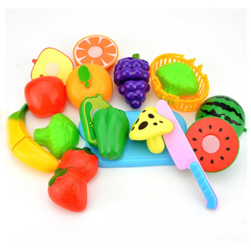 

18pcs/set Kids Kitchen Toy Set Pretend Role Play Fruit Vegetable Food Cutting Toys Kit Simuation Environment Friendly Plastic