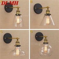 dlmh retro simple wall sconces lamp classical loft led light fixtures for home corridor stairs decoration