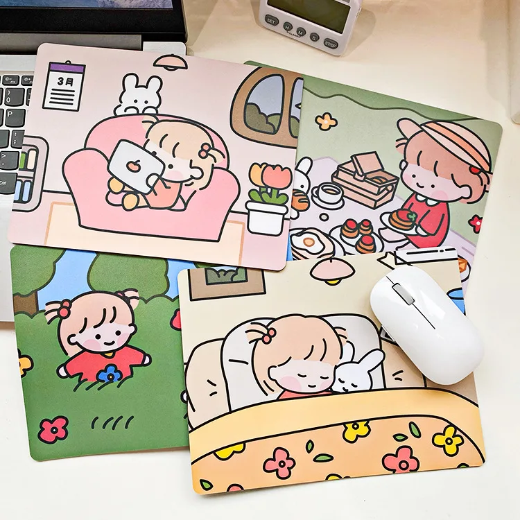 

Girl heart cartoon mouse pad small fresh small cute Korean ins computer wrist pad student office creative pad