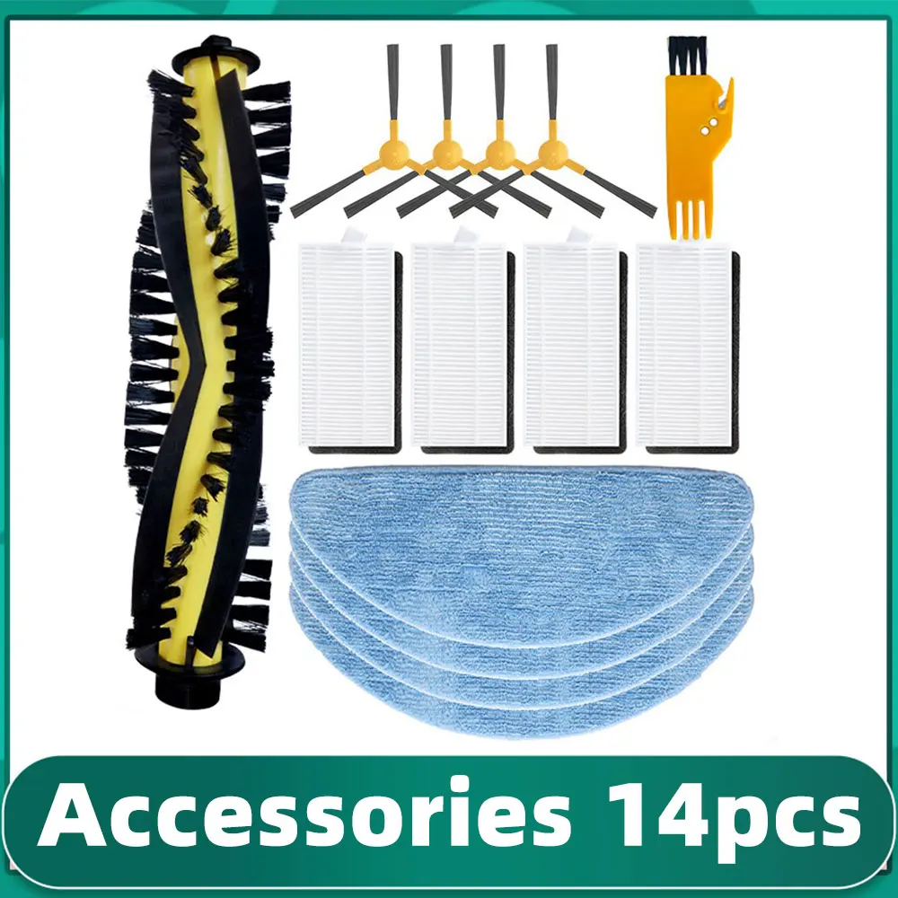 Hepa Filter Mop Rag Cloth Main Brush Replacement Parts for Ikhos S14 Create NetBot Robotic Vacuum Cleaner Accessories