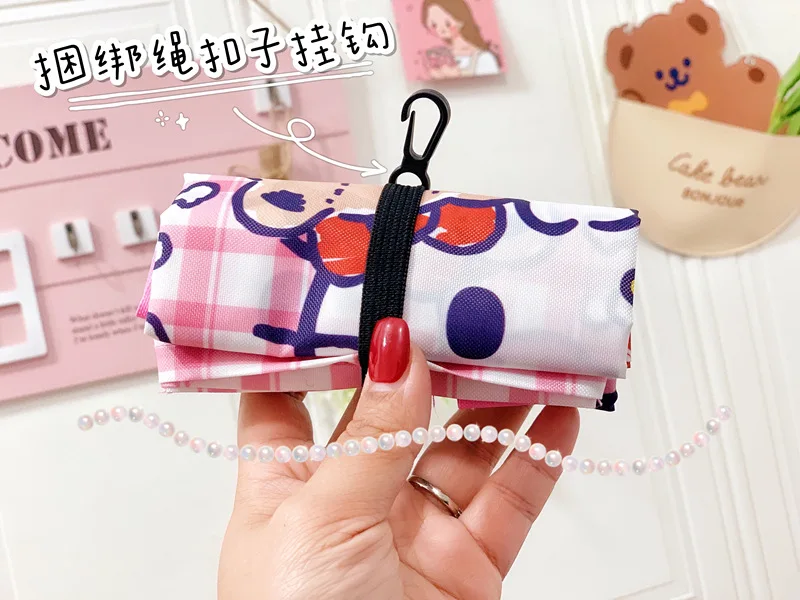 Эко-сумка Hello kitty с рисунком из мультфильма складная сумка для покупок крючком