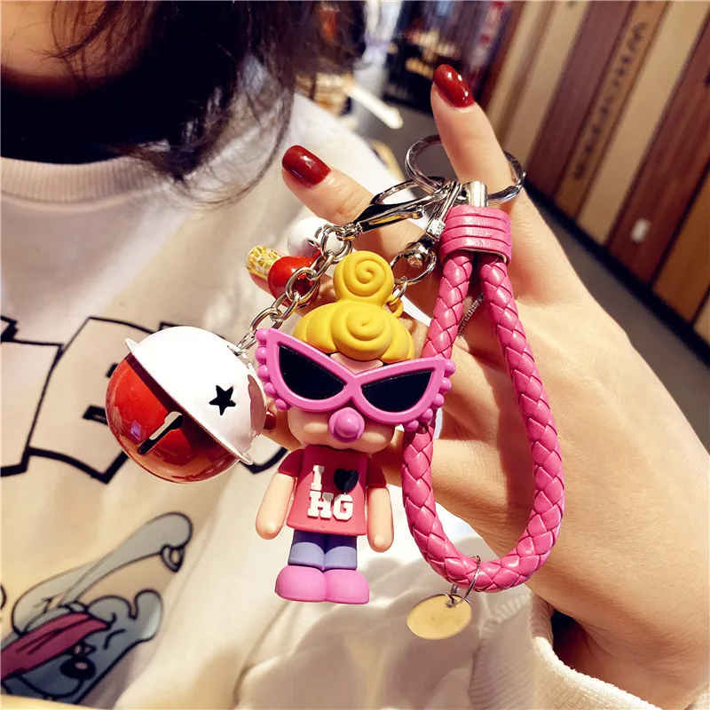Женские очки милый брелок для ключей кукла Рождество Новый год веселый клоун