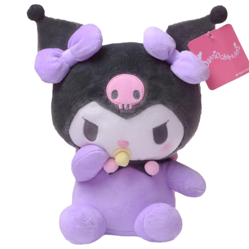 

20Cm Kawali Kuromi Nipple Fluffy Cute Rabbit Pillow Soft Stuffed Plush Peluche Animal Dolls Q Home Decor Unisex Gift Kids Toys