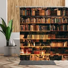 Винтажные книжки для библиотеки, фотозанавеска для душа, Волшебная книжная полка, водонепроницаемая ткань с крючками, занавеска с принтом для ванной, домашний декор