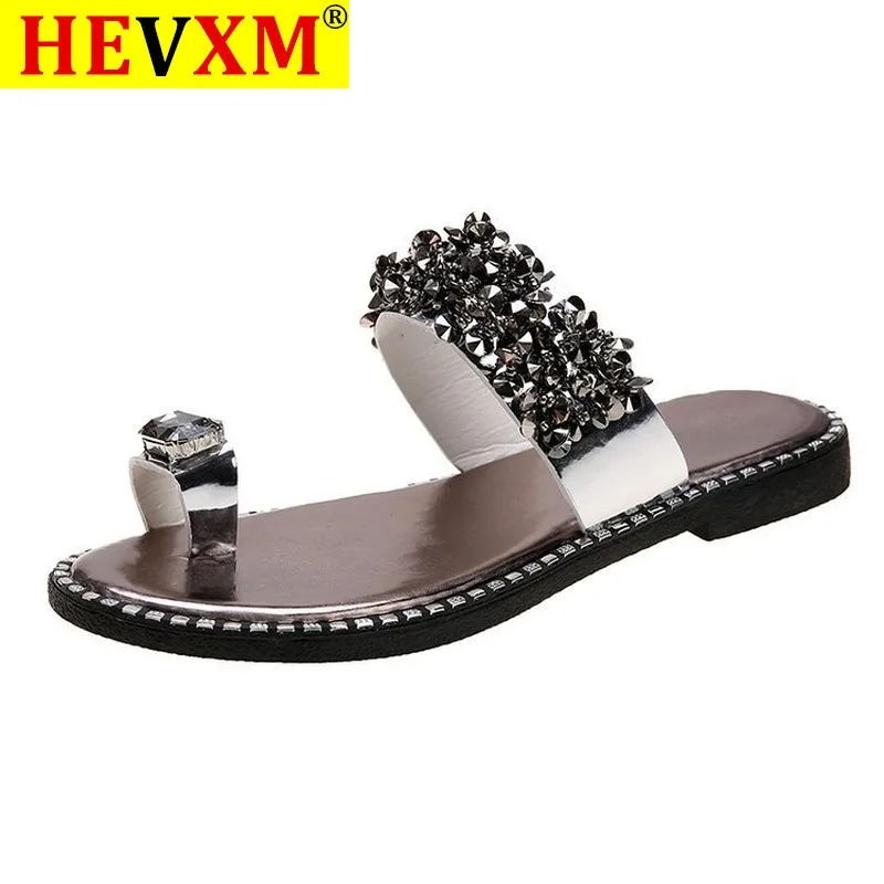 

Slippers Women Shoes Summer sandals Beach Pineapple Flat Slippers Outside Slides Zapatos De Mujer Shining Crystal Ladies Shoes