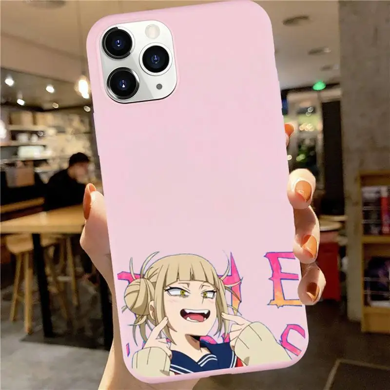 

Himiko Toga Tokyo Ghoul anime Anti-fall luxury Phone Case cover Candy Color for iPhone 6 7 8 11 12 s mini pro X XS XR MAX Plus