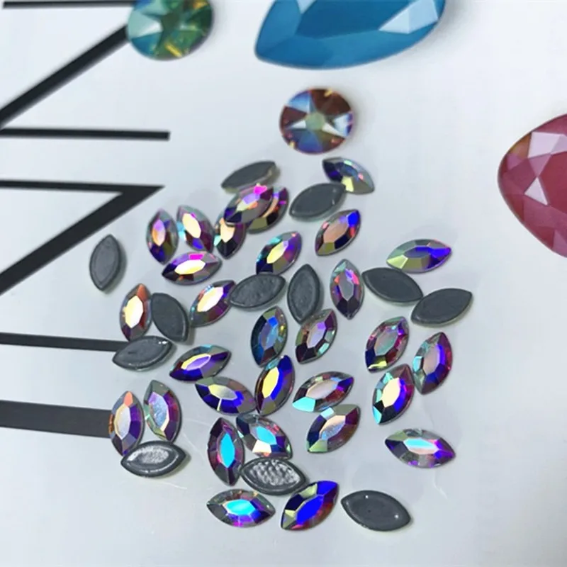 144 шт./пакет овальные Стразы особой формы не требуют горячей фиксации украшения с