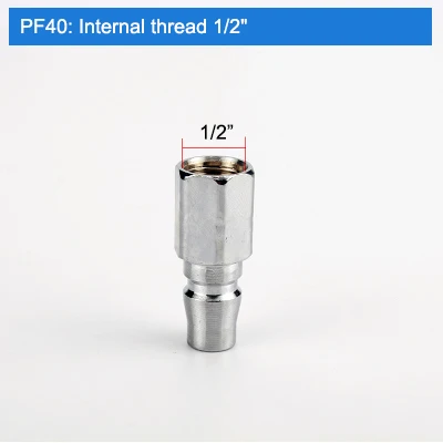 PP40 SP40 PF40 SF40 PH40 SH40 PM40 SM40 Пневматический фитинг C Тип быстродействующего соединителя муфта высокого давления работа на воздушном Компрессоре - Цвет: PM40