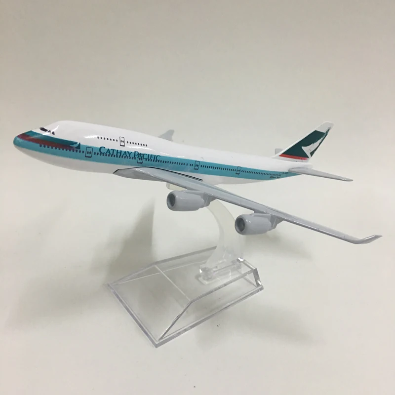 Металлическая авиамодель Cathay Pacific B747 16 см авиационного самолета в Гонконге