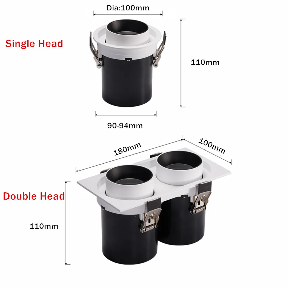 Растягивающийся потолочный светильник с вращением на 360 ° светодиодный