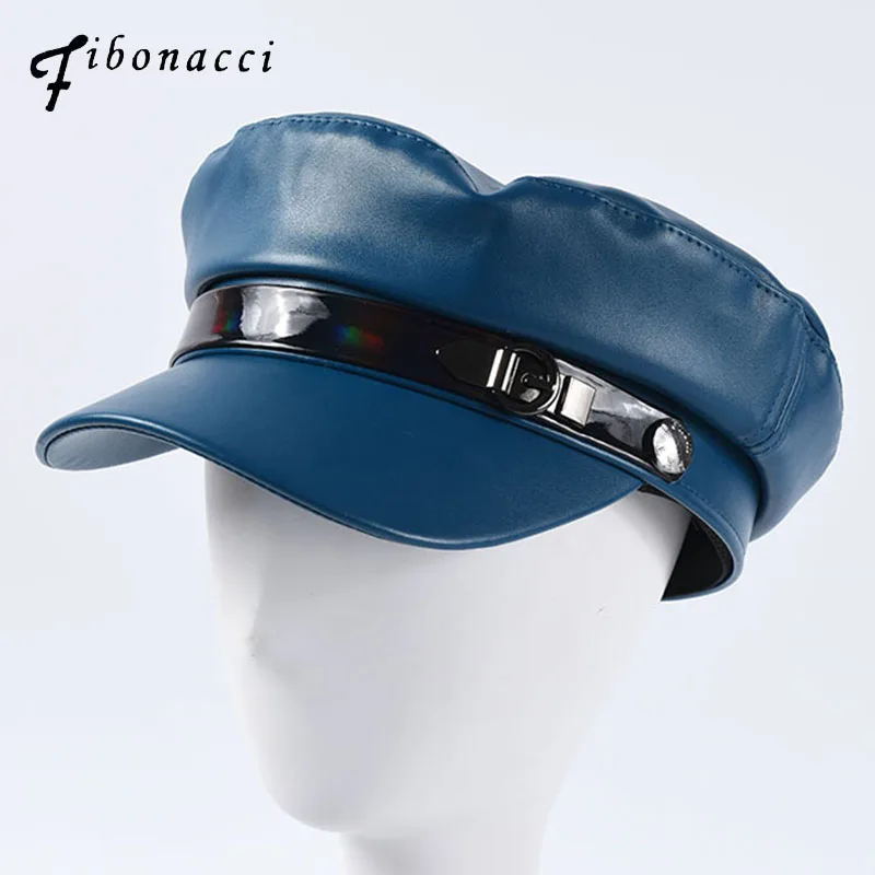 Новинка 2019 винтажная Кепка Fibonacci из яркой кожи в стиле милитари модная мужская и