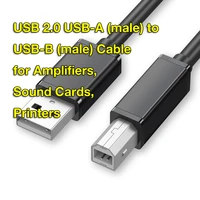 usb 2 0 type a to type b printer cable cord compatible with piano midi controller midi keyboard audio interface recording