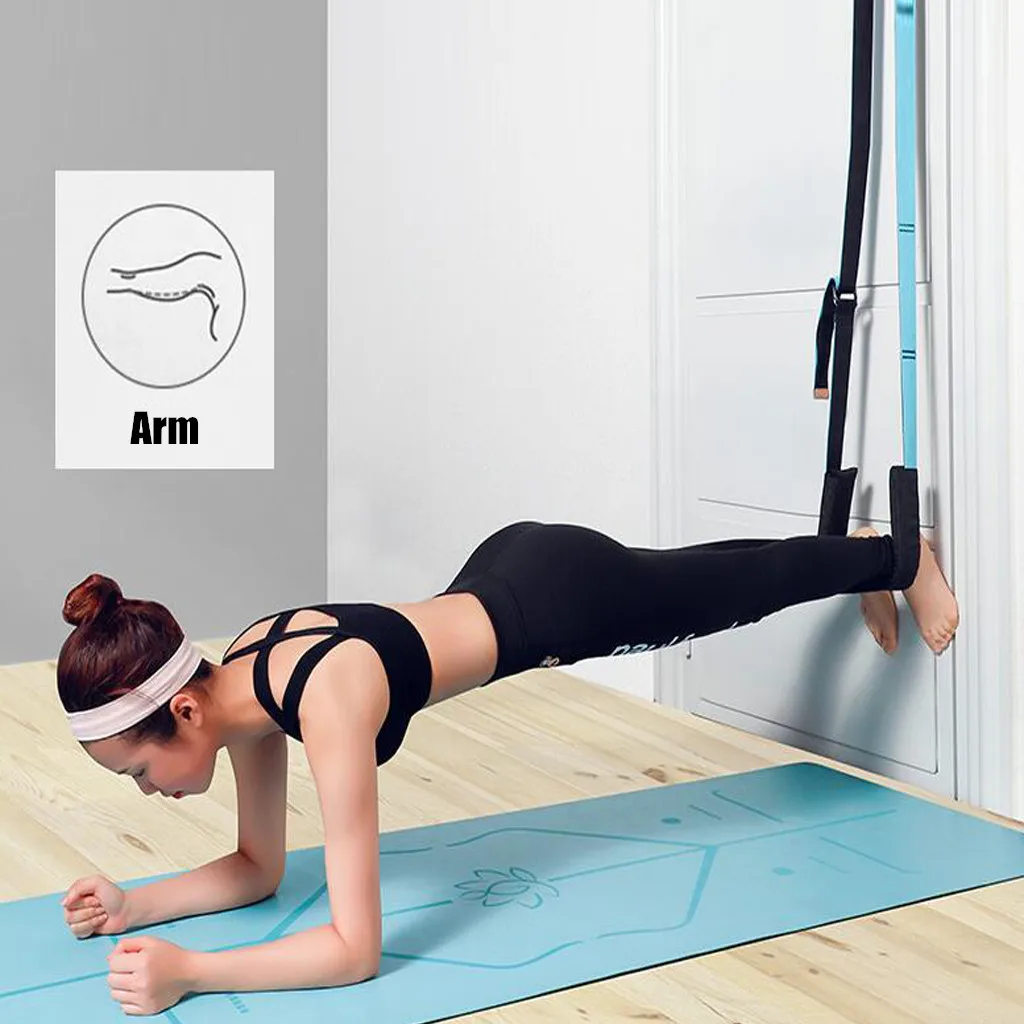 Пояс для занятий йогой и фитнесом регулируемый растягивающийся ремешок танцами