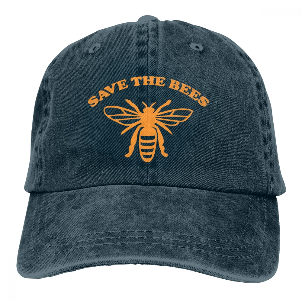 Save The Bee Casquette черные унисекс Мужские Женские джинсовые бейсболка с ремешком кепки регулируемые Гольф папа шляпа