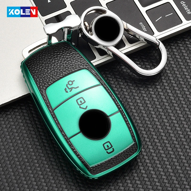 

New Leather+TPU All-Inclusive Car Remote Key Full Cover Case For Mercedes Benz 2017 E Class W213 2018 S Class E43 E300 E400 Fob
