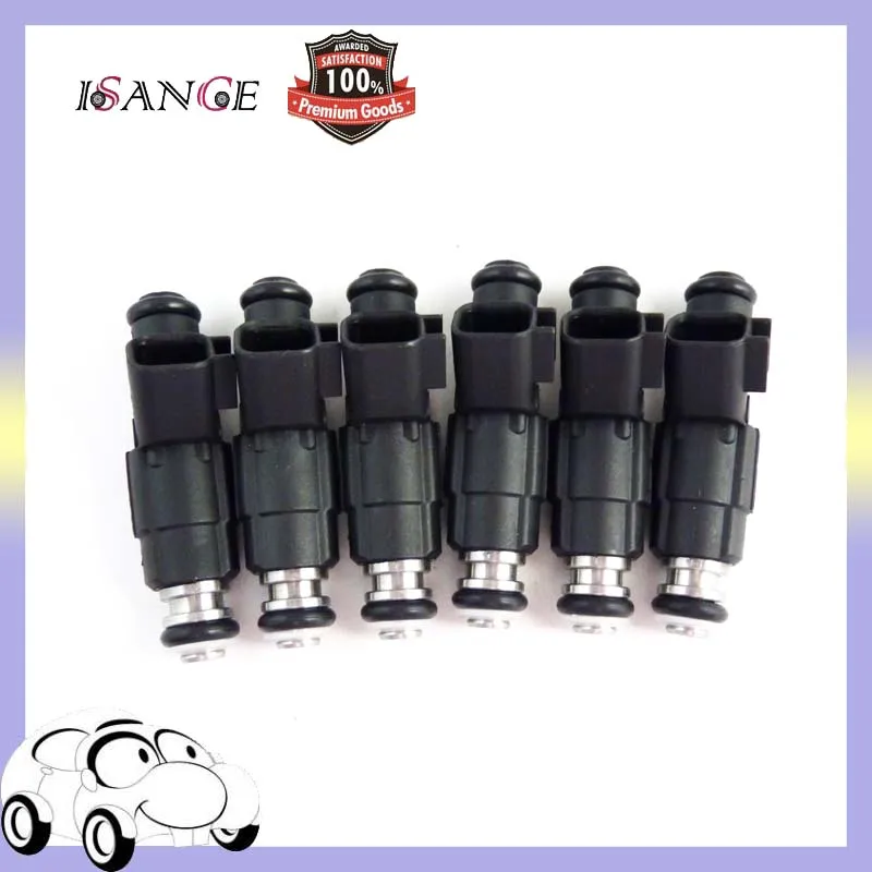 ISANCE 6 шт. топливный инжектор 250CC/Min 3 бар 4-отверстие для Jeep Grand Cherokee Wrangler 4.0L 0280155784 |