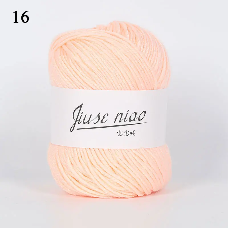 

50g/pc Double Knitting Crochet Milk Soft Warm Baby Cotton Wool Yarn Hand Knitted Yarn DIY Craft Knit Sweater Scarf Hat