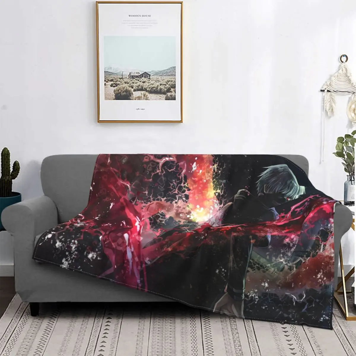 

Одеяло «Токийский ГАУ», флисовое многофункциональное теплое покрывало для кровати, машины, летняя кровавая война