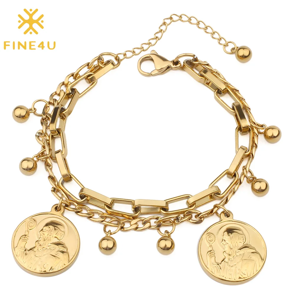 Браслет-цепочка Фигаро из нержавеющей стали