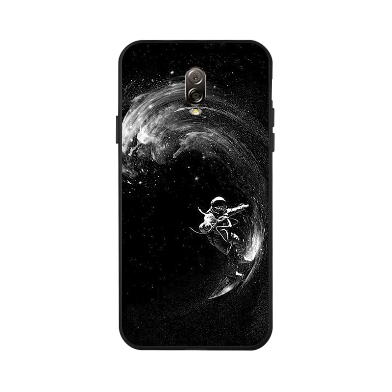Астронавт черный чехол ТПУ для samsung Galazy A7 A5 A3 J5 J3 2016 S7 Edge Pro Funda 2017 силиконовый на