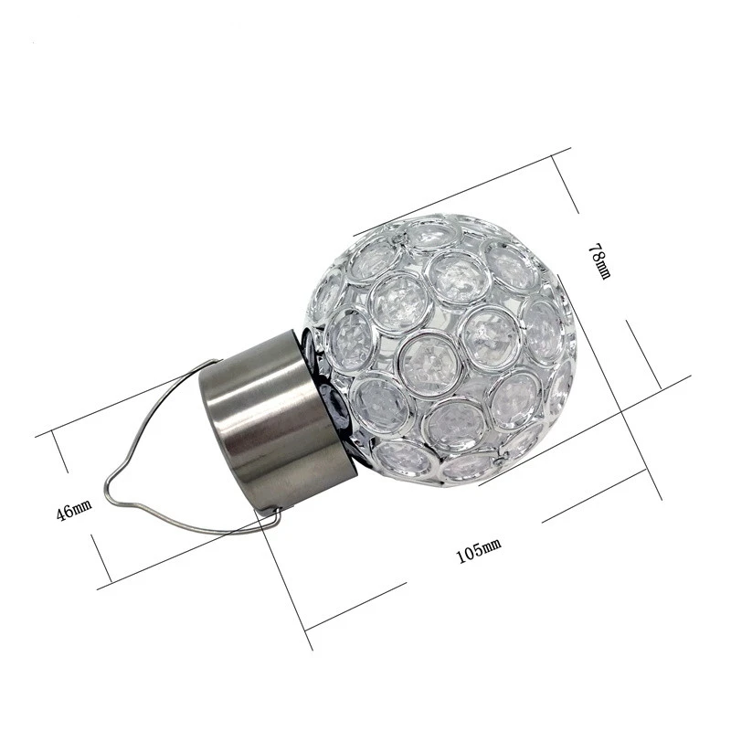

New Led Solar Lights Outdoor Waterproof Hanging Ball Lights Colour Changing Crystal Lawn Yard Landscape Lamp Garden Decoration