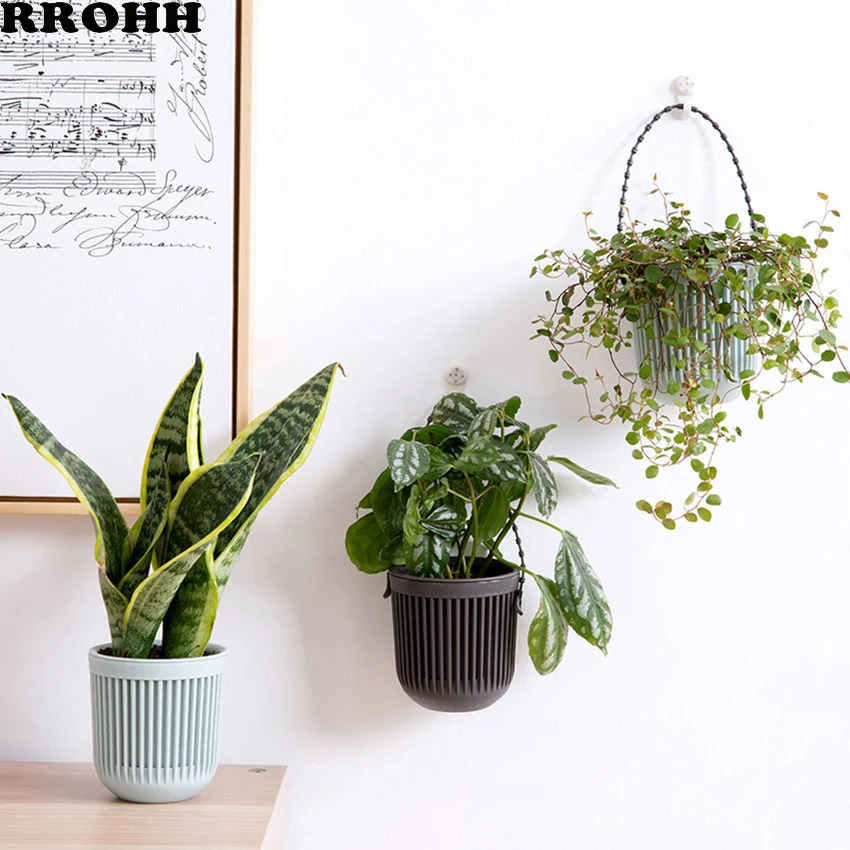 Пластмассовое растение из смолы цветочный горшок двухслойный вертикальный