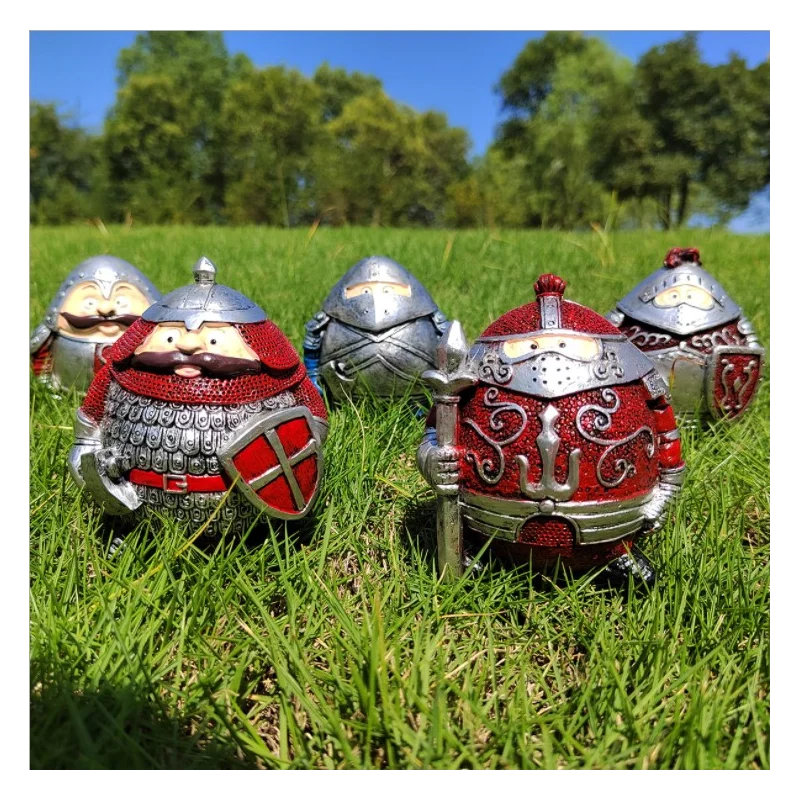 

New Christmas Lovely Dwarf Dwarf Knight Statue Resin Crafts Desktop Small Ornaments Christmas Decoration Decoration