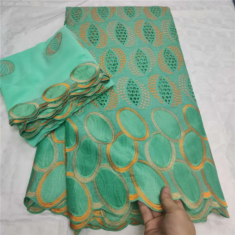 Африканская швейцарская вуаль кружева Свадебное женское платье Высокое