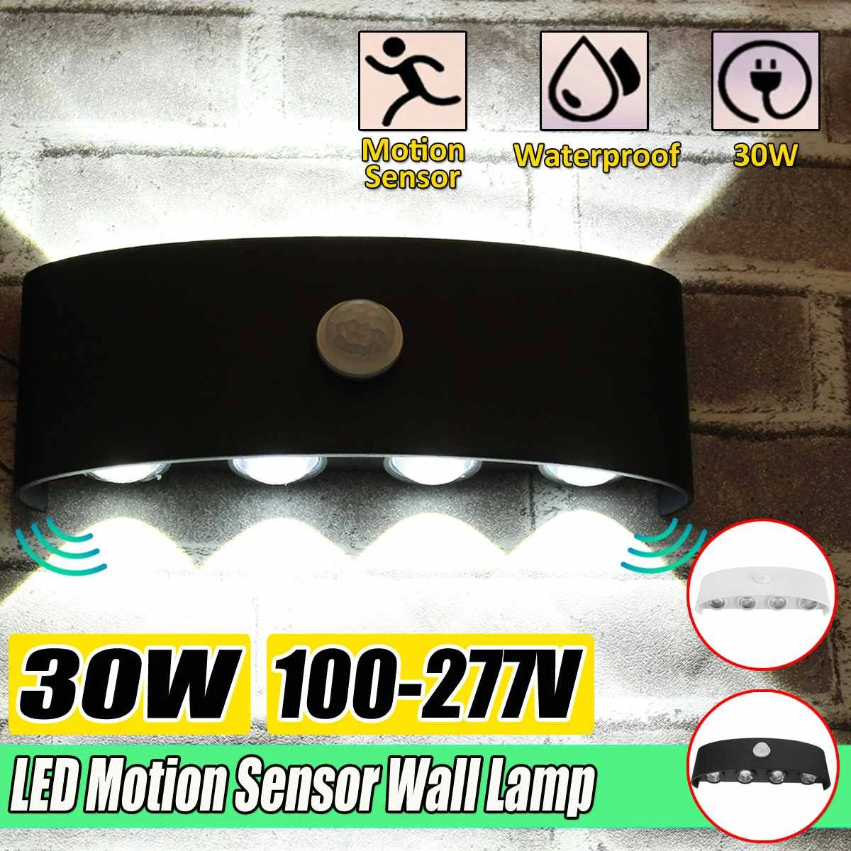 

30W LED Wall Lamp Outdoor IP65 Waterproof Garden Lighting Aluminum Indoor Bedroom Living Room Stairs Wall Light Warm Light