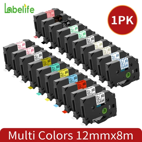 Ламинированная лента Labelife 12 мм для принтеров Brother