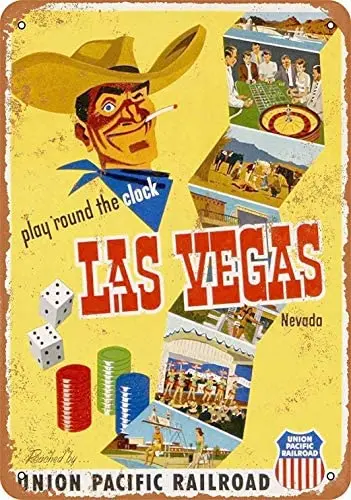 

Metal Sign - Union Pacific to Las Vegas - Vintage Bar Wall Decorative