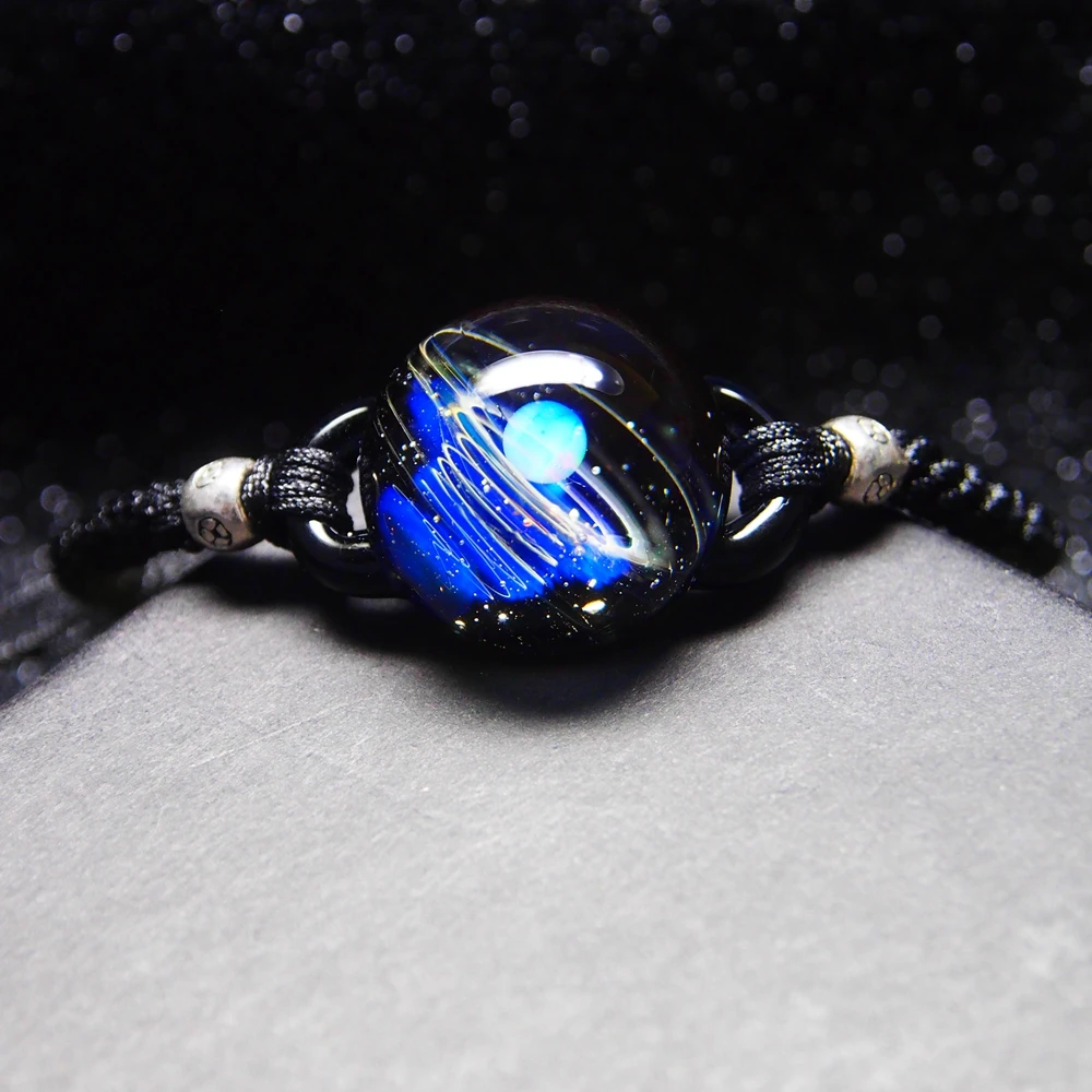 necklace 14 Вселенная планеты стеклянные браслеты из бисера и браслеты галактика модные ювелирные изделия галактика солнечной системы браслет для женщин Рождество - Окраска металла: necklace 14
