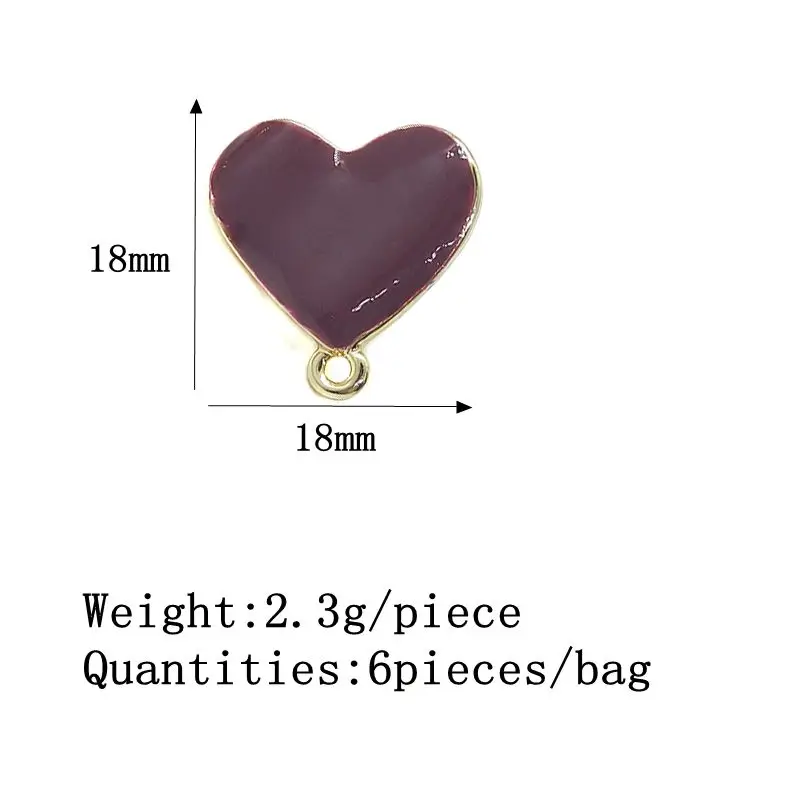 2019 Новый 18 мм 6 штук высокое качество цинковый сплав падение нефти сердце Форма