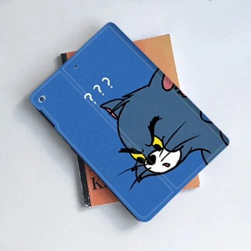 С рисунком кота из мультфильма Стиль искусственной кожи чехол для iPad 9 7 Air 1/2/3 10 2