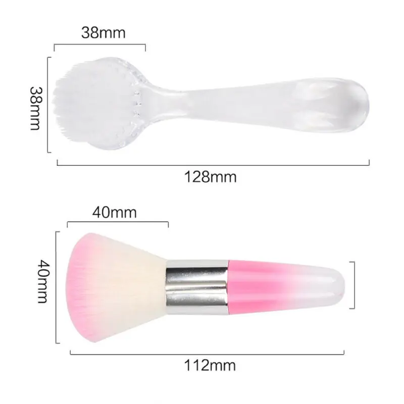 1 шт. щеточка для чистки ногтей удаляет пыль чистящий порошок акрилового УФ-геля