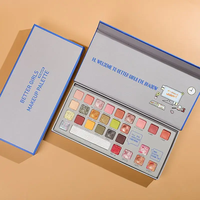 28 цветов Косметика Тени для век Порошковая голографическая 3D тени Палитра